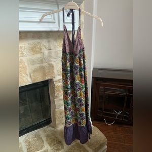 Lucky Brand Halter Top Maxi Dress, Boho Style